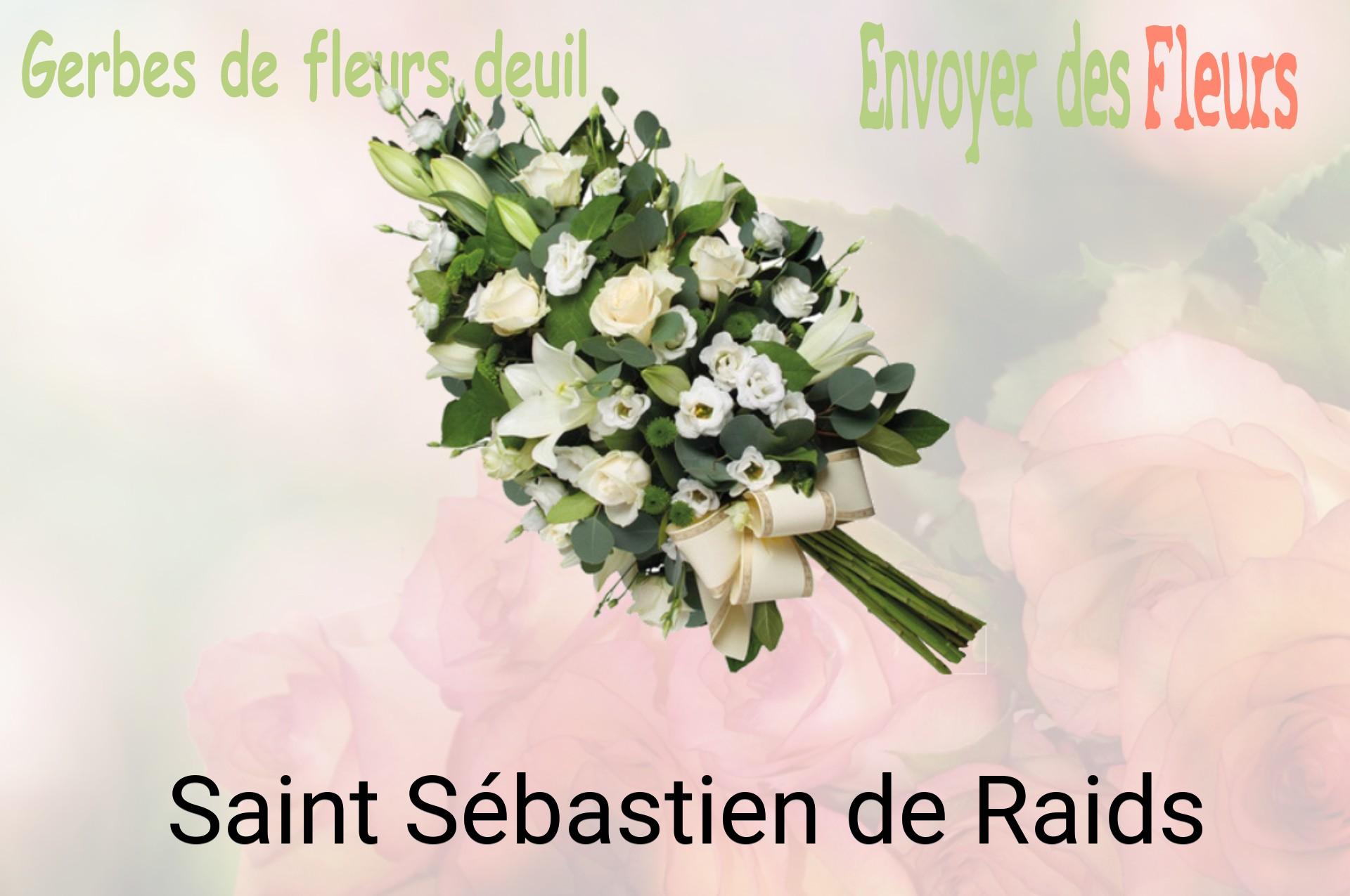 Gerbe de fleurs de deuil livrée à Saint-Sébastien-de-Raids